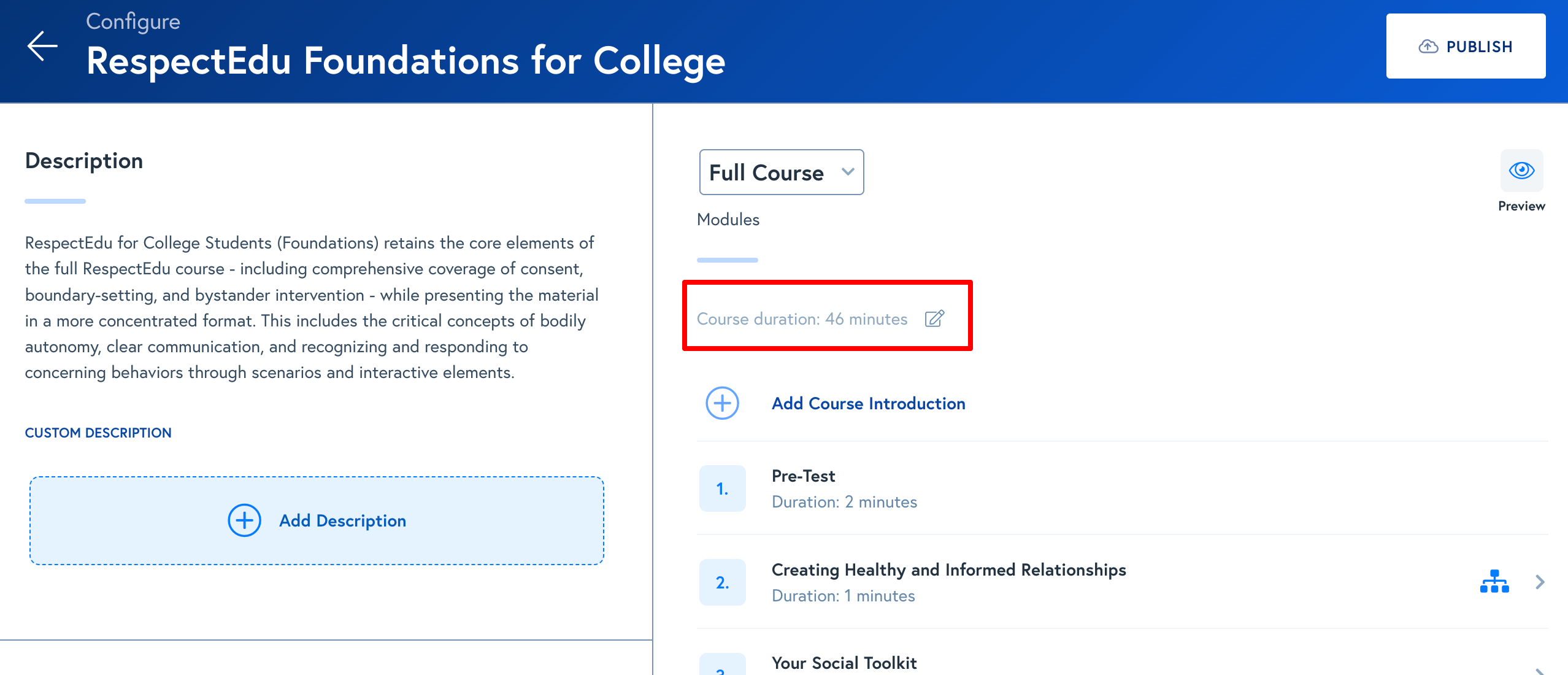 Course and Section Duration Override
